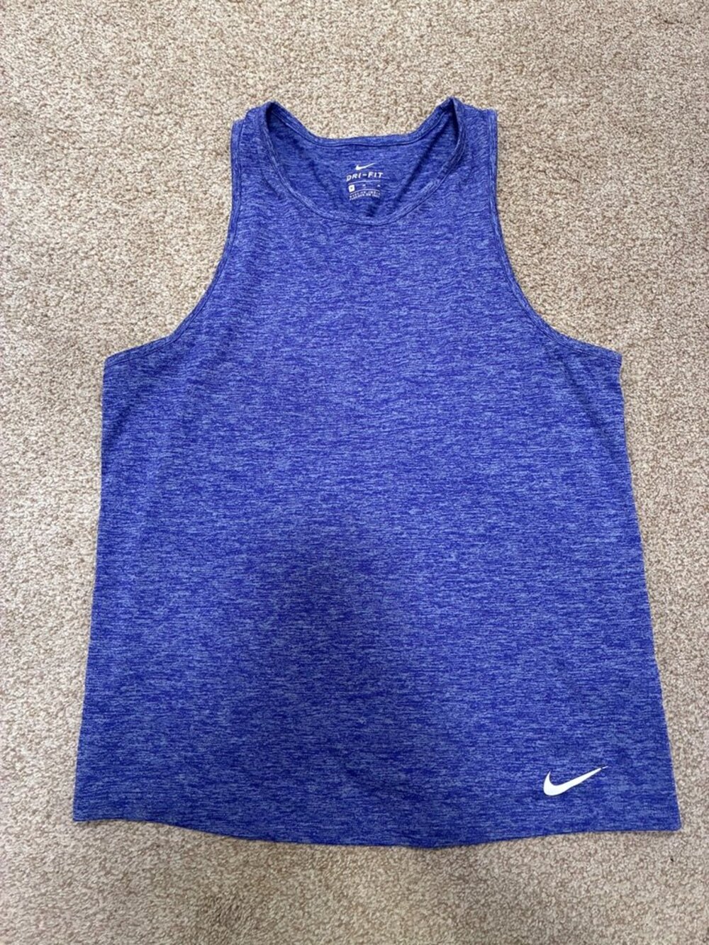 Nike Dri-FIT Racerback Tank Top Blue Heather Women's M